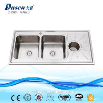 Dasen on sale 304 1200*600 bath toilet sink double drainboard kitchen sinks stone sinks for outdoor